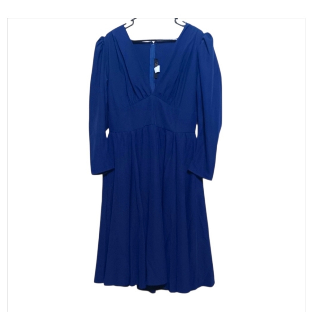 Laura Byrnes Blue Retro Midi Dress